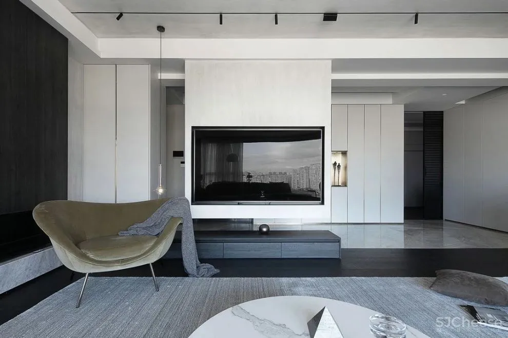 215m² 简约平层,诠释当代静美气质