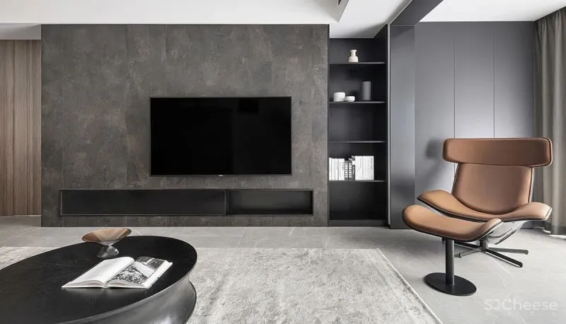 水泥漆 石纹墙板，自然肌理碰撞出不同的视觉感受 予以设计