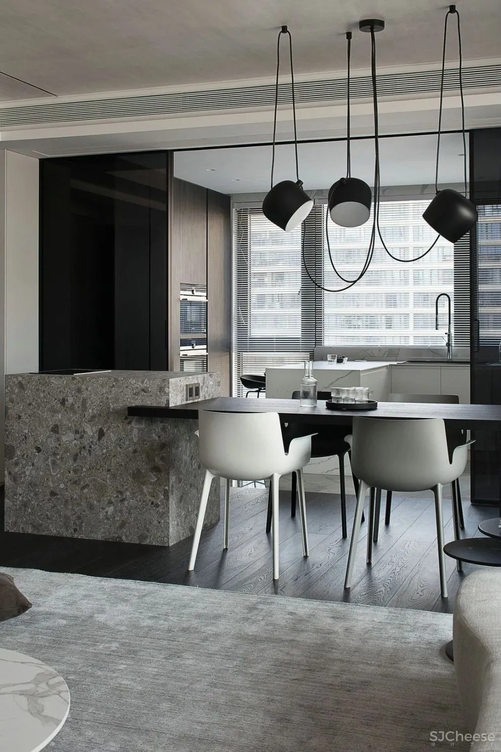 215m² 简约平层,诠释当代静美气质