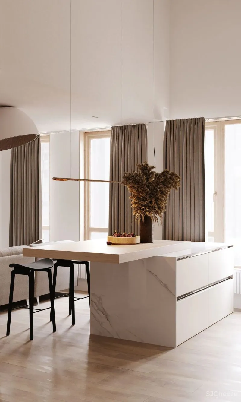 胡桃木 绿色系,实力演绎轻奢的高雅