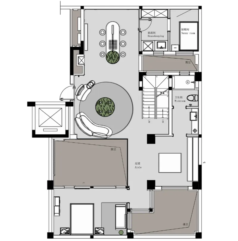 东方韵味混搭法式浪漫,羽果设计用艺术美学演绎 388㎡ 墅居