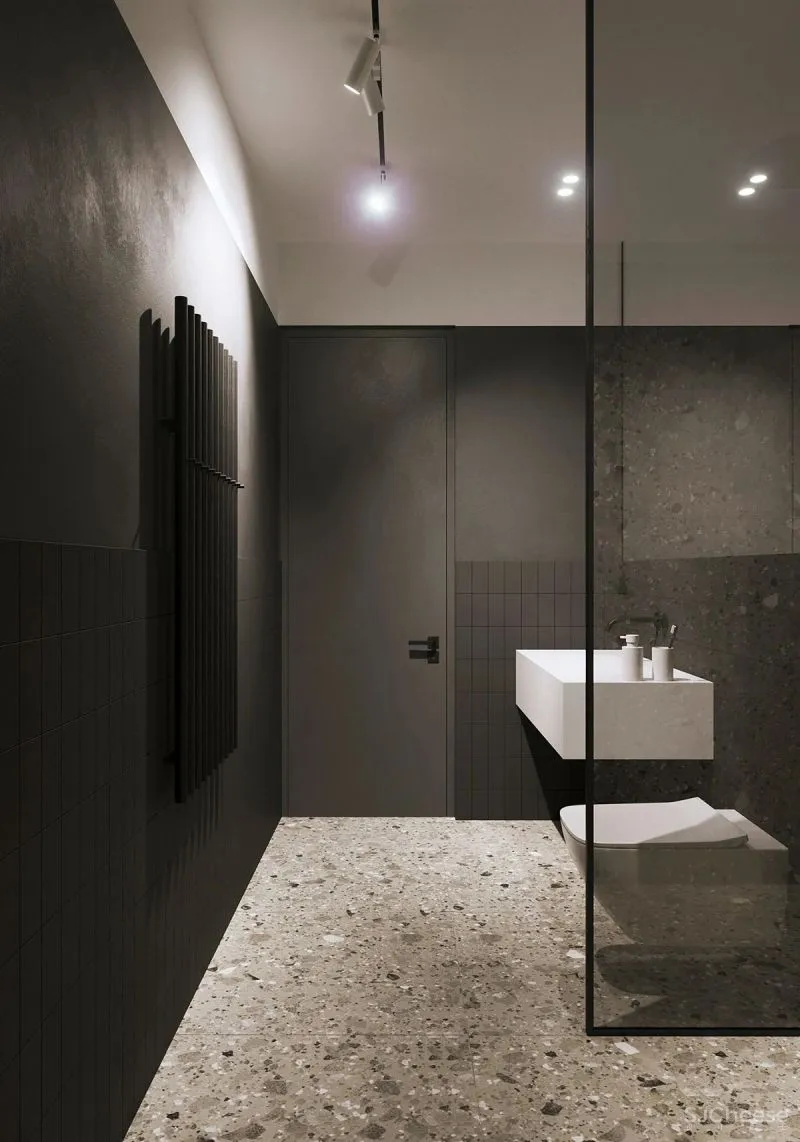 140㎡现代极简,大胆撞色设计,简约清新布置,年轻人的高级感