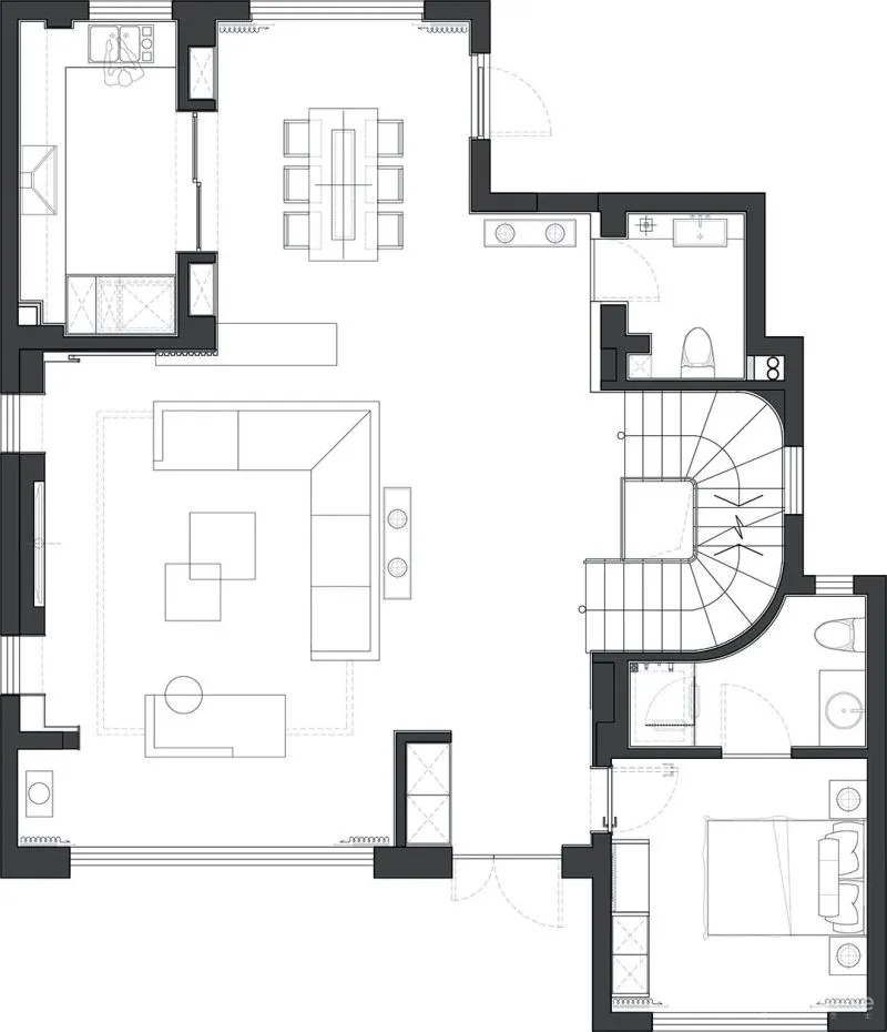 苏州 450㎡ 至简大宅设计,90后渴望的自由与个性