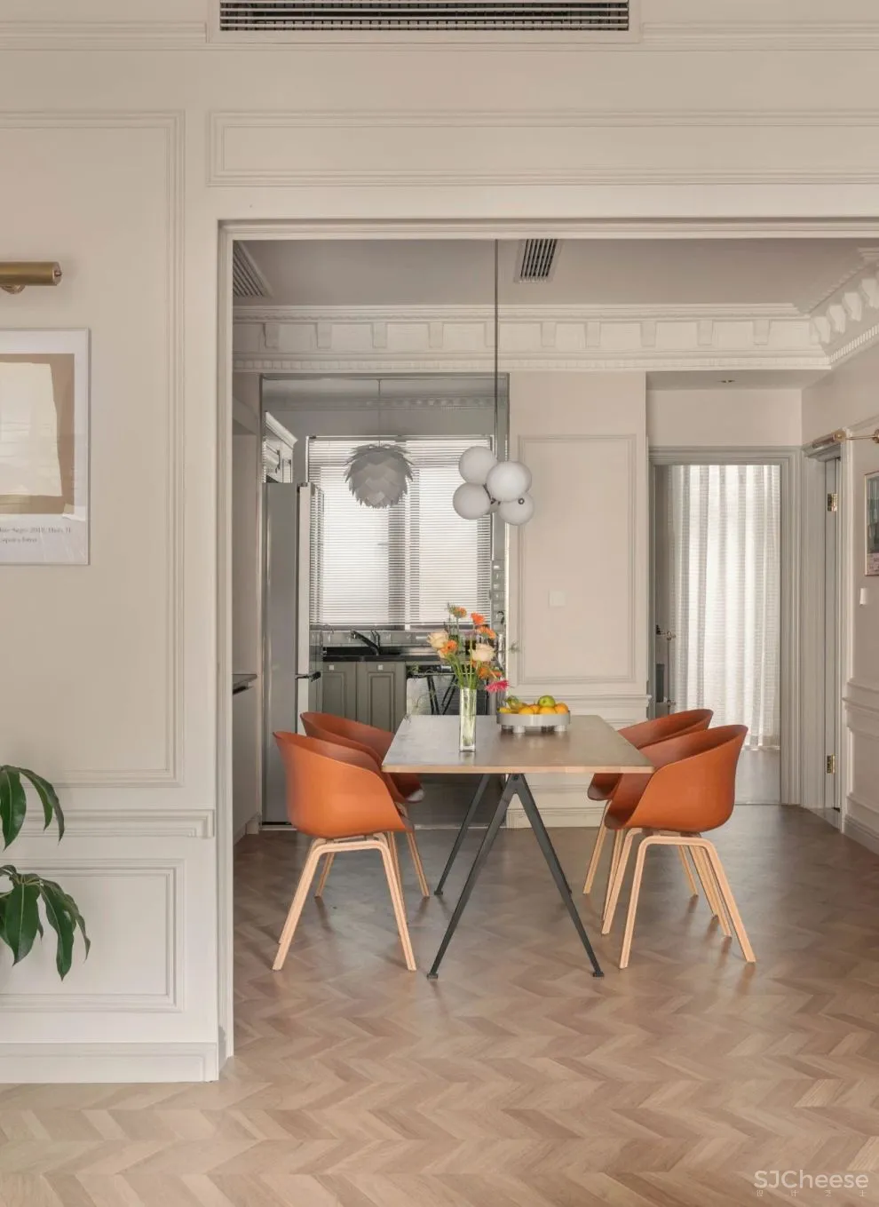 奶油白 焦糖棕，诠释优雅浪漫的法式风情｜双宝设计