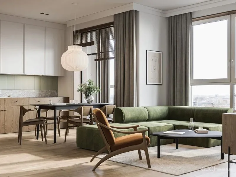 90.2㎡二居室,清新典雅,一种精致的生活姿态!