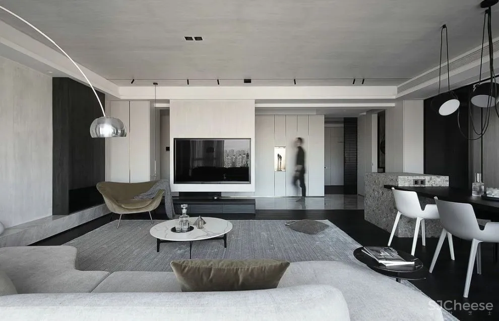 215m² 简约平层,诠释当代静美气质