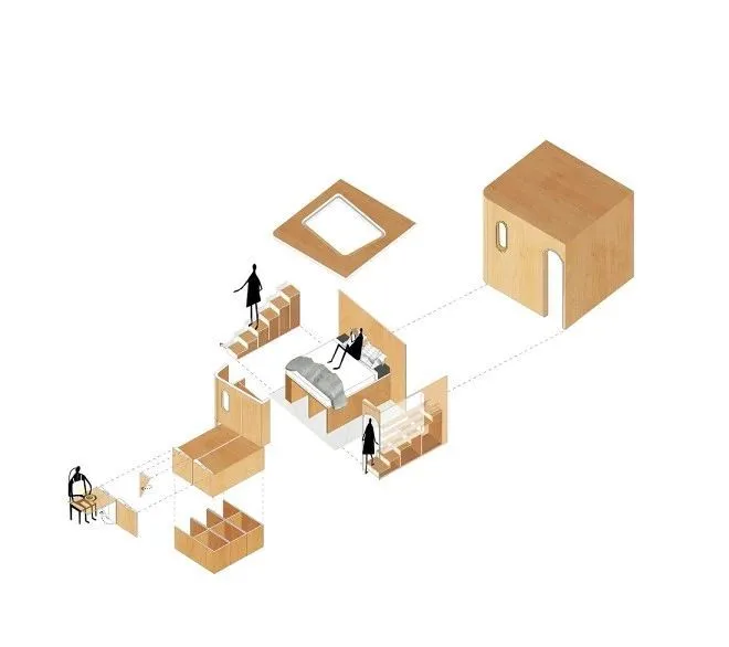 他把48㎡房子旋转了10°,实用功能应有尽有,简直是完美逆袭!