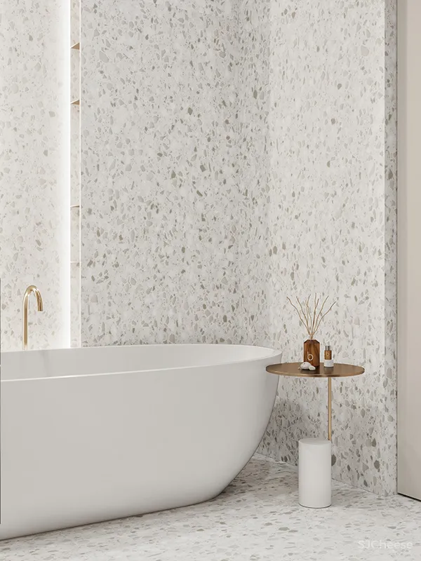 80㎡ 两室一厅，大理石、黄铜、原木这么搭更有轻奢范儿！