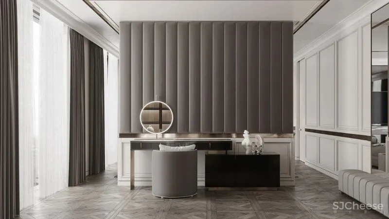 现代黑白灰 优雅石膏线，妥妥大宅范儿