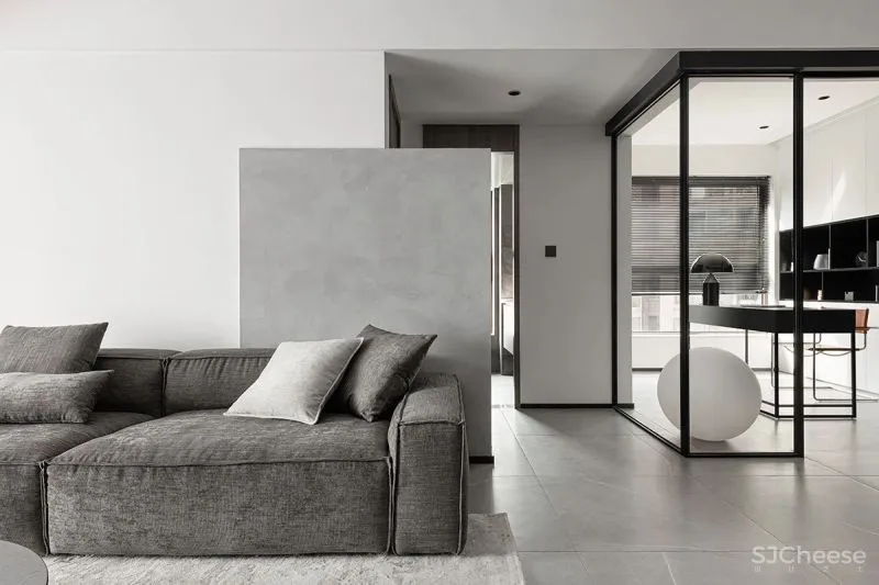 水泥漆 石纹墙板，自然肌理碰撞出不同的视觉感受 予以设计