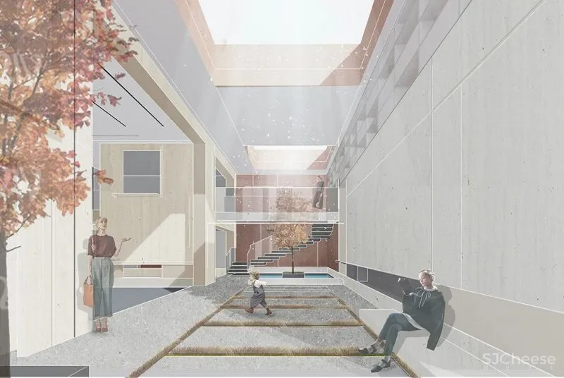 研质共设 430㎡ 气质大宅,北方和煦的下沉庭院