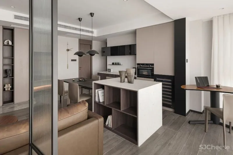 135㎡简约风,巧用大地色系,她家优雅又耐看!