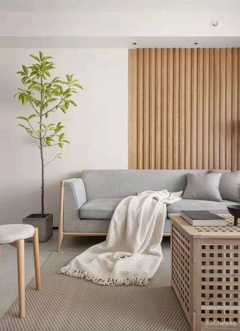 130㎡“重脑力工作者”的家:原木 留白,下班后彻底放空!