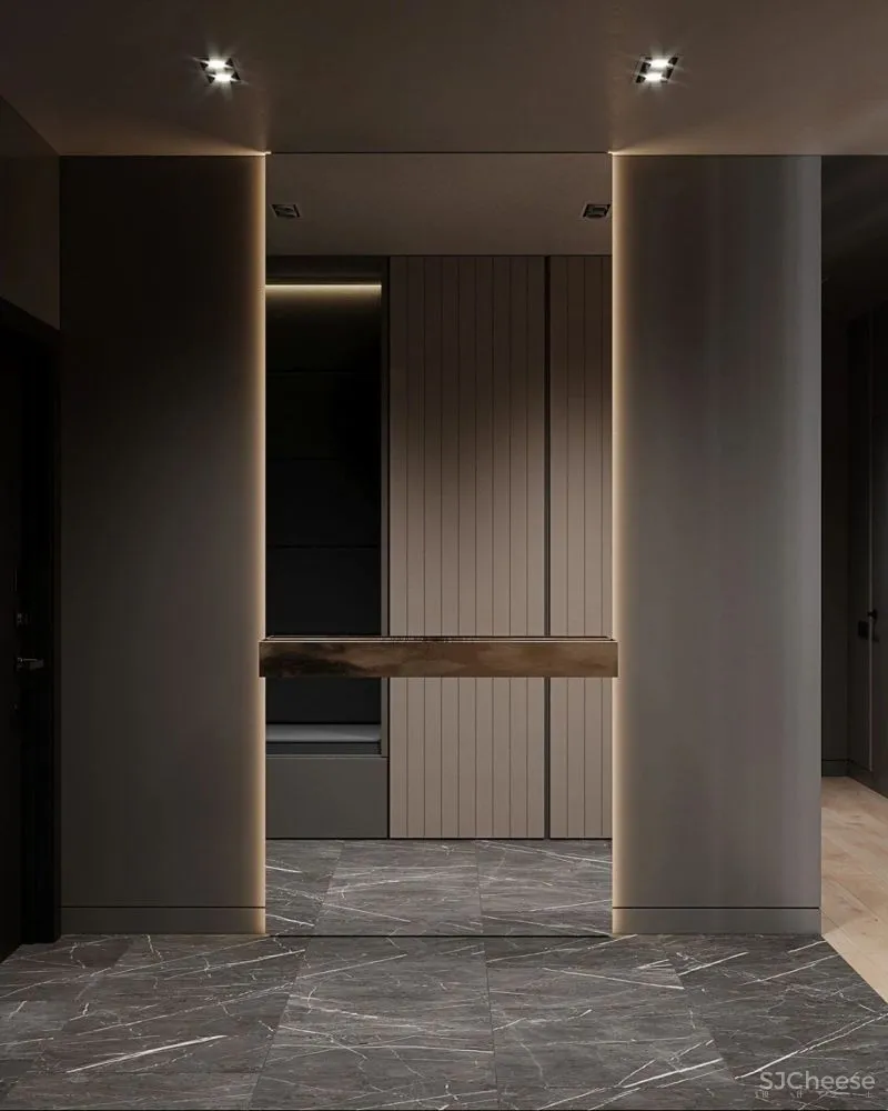 现代简约:一厅三室,灰色 木色,高级!