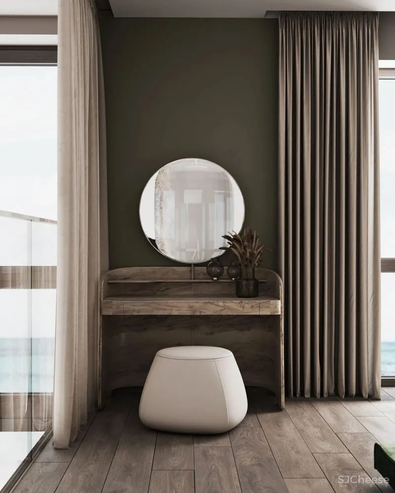 胡桃木 绿色系,实力演绎轻奢的高雅