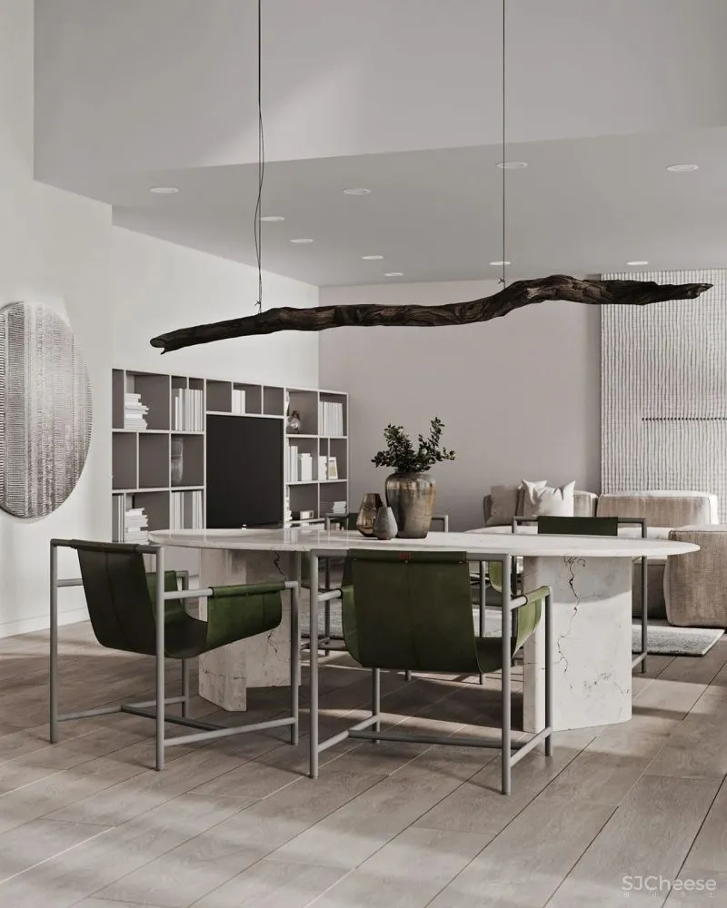 胡桃木 绿色系,实力演绎轻奢的高雅