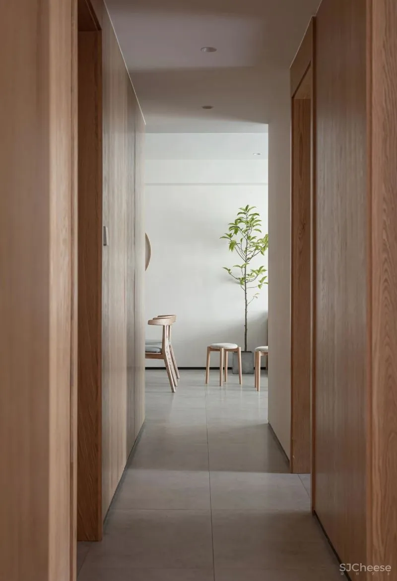 130㎡“重脑力工作者”的家:原木 留白,下班后彻底放空!