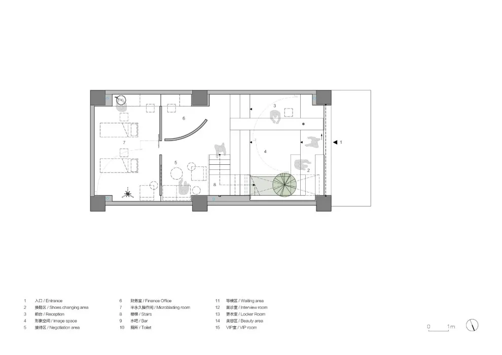 PADSTUDIO质感建筑设计 | 城市山丘-B&M美颜社