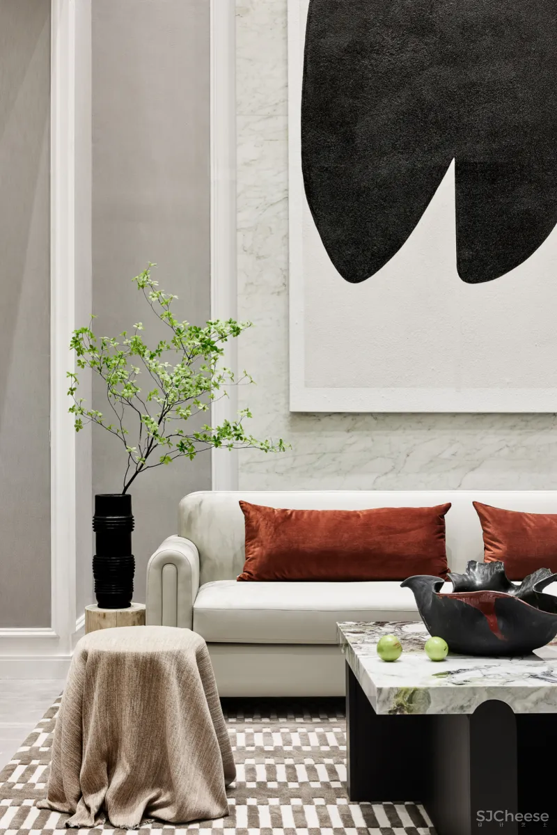 东方韵味混搭法式浪漫,羽果设计用艺术美学演绎 388㎡ 墅居