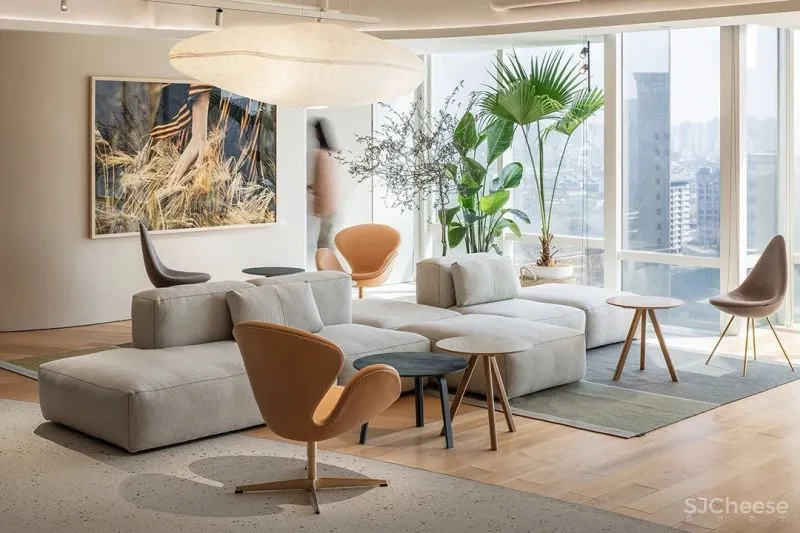 红山设计 自然延展的纯粹空间,气质十足的ECCO总部办公