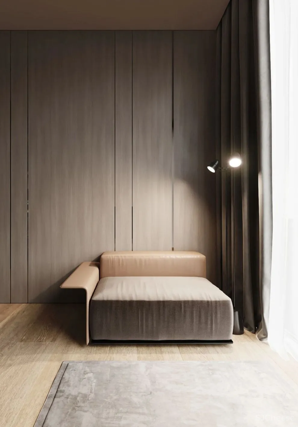 105㎡简约公寓，这么装能让厨房变「隐形」、客厅瞬间大一倍！