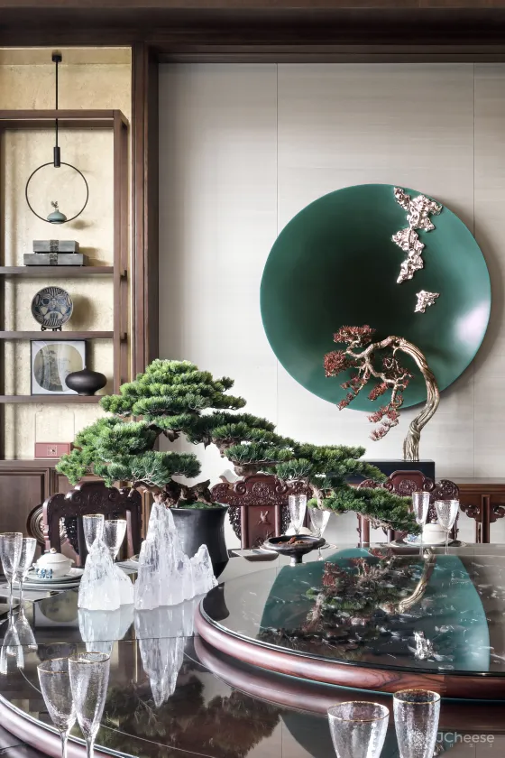 创域新作:1000㎡中式大宅,移步换景,雅韵清风!