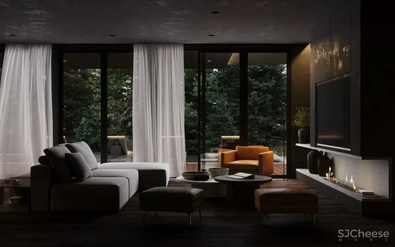 250㎡高级黑别墅,定义奢华