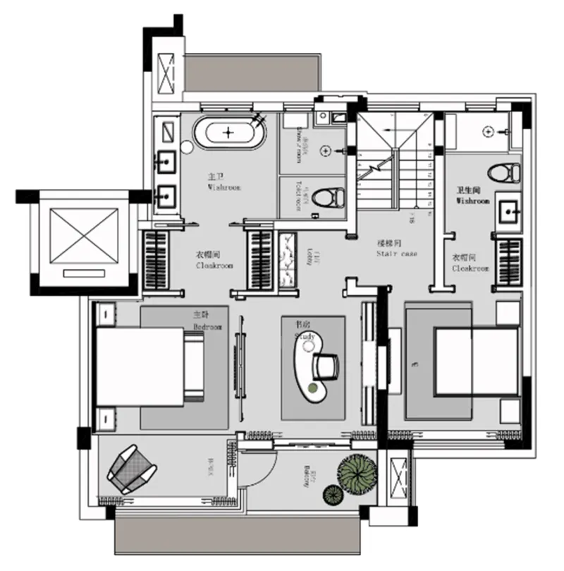 东方韵味混搭法式浪漫,羽果设计用艺术美学演绎 388㎡ 墅居