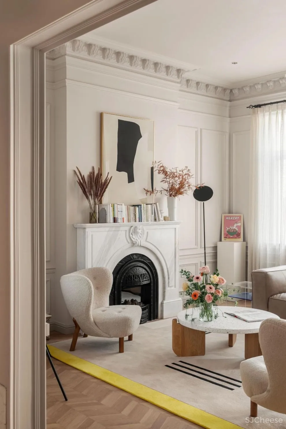 奶油白 焦糖棕，诠释优雅浪漫的法式风情｜双宝设计