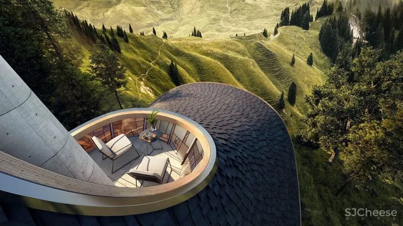 曾师从扎哈,他打造的治愈系山顶度假屋是神仙住的地方