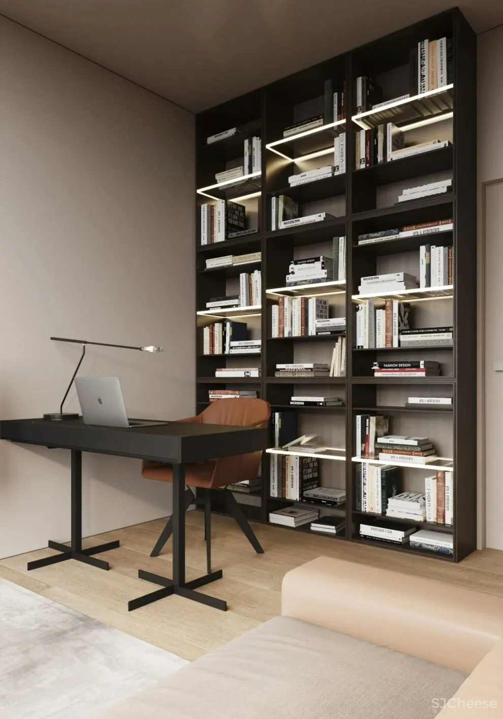 105㎡简约公寓，这么装能让厨房变「隐形」、客厅瞬间大一倍！