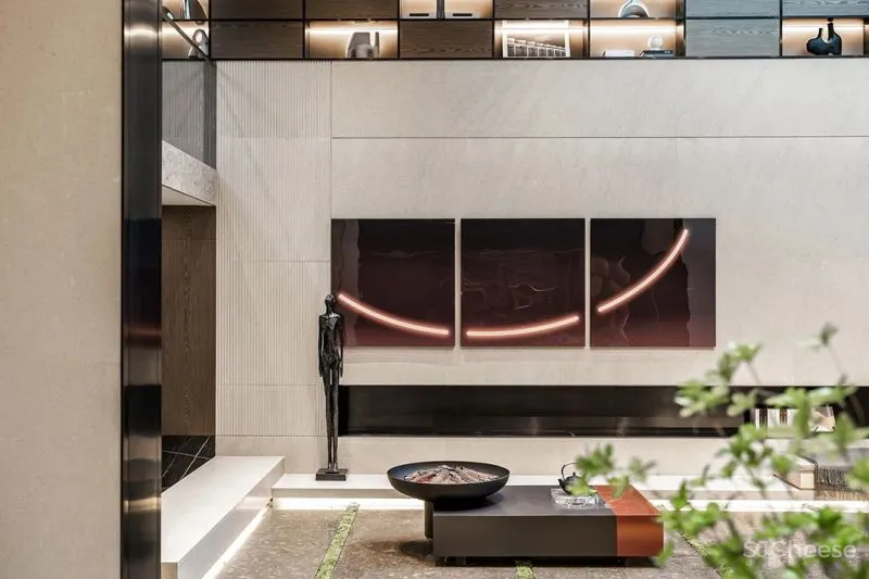 研质共设 430㎡ 气质大宅,北方和煦的下沉庭院