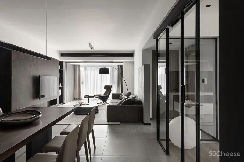 水泥漆 石纹墙板，自然肌理碰撞出不同的视觉感受 予以设计