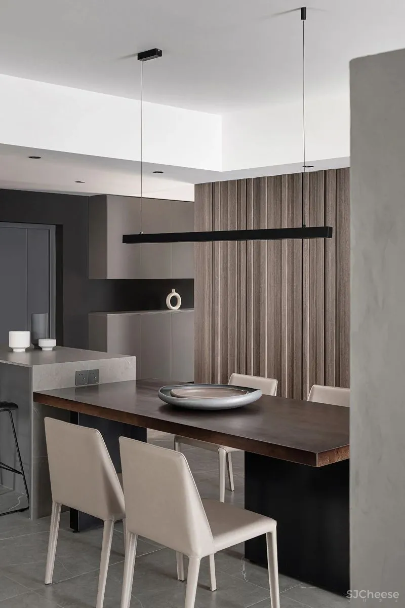 水泥漆 石纹墙板，自然肌理碰撞出不同的视觉感受 予以设计