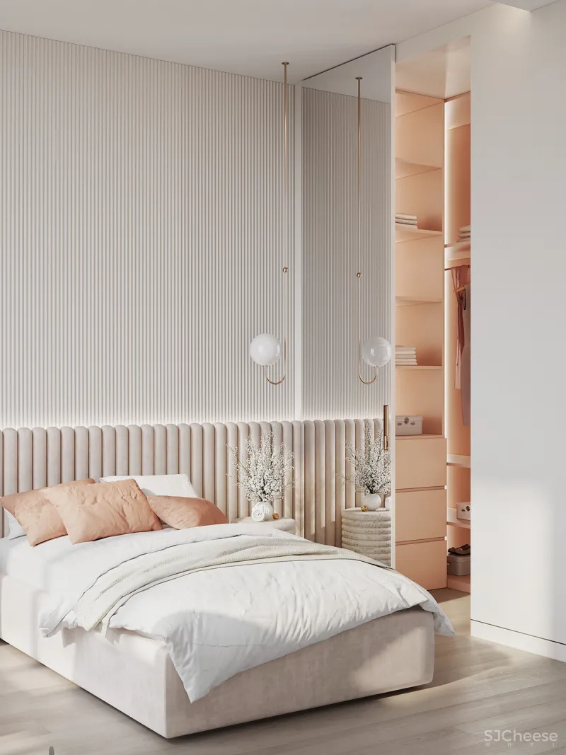 80㎡ 两室一厅，大理石、黄铜、原木这么搭更有轻奢范儿！