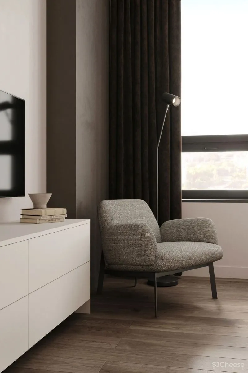 63㎡ 暖灰一居室,“氛围感”十足!