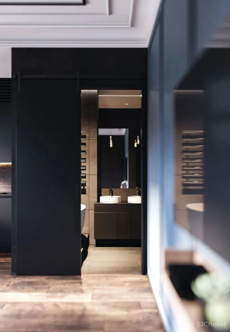 小户型工业风住宅,这个材质太有质感了!