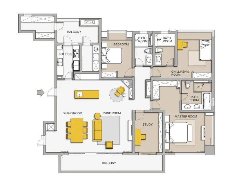 高级灰的精致格调，克制严谨的机长之家 宏福樘设计