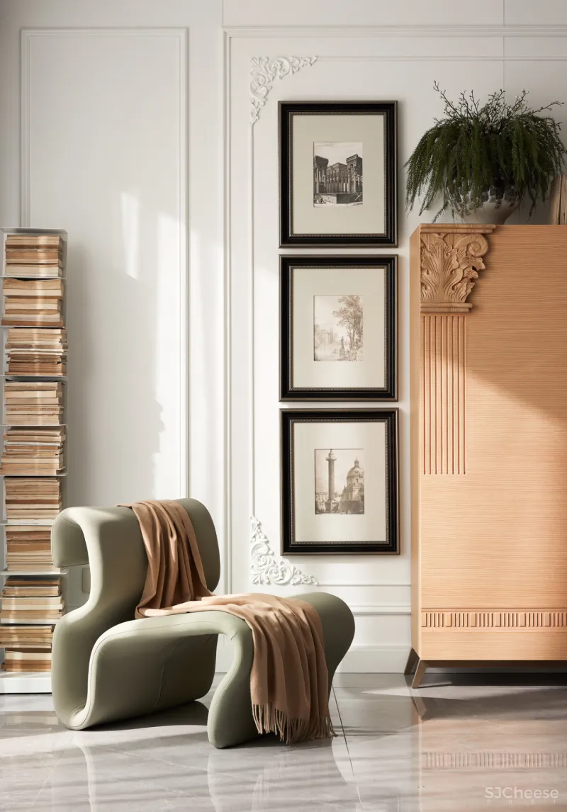 东方韵味混搭法式浪漫,羽果设计用艺术美学演绎 388㎡ 墅居