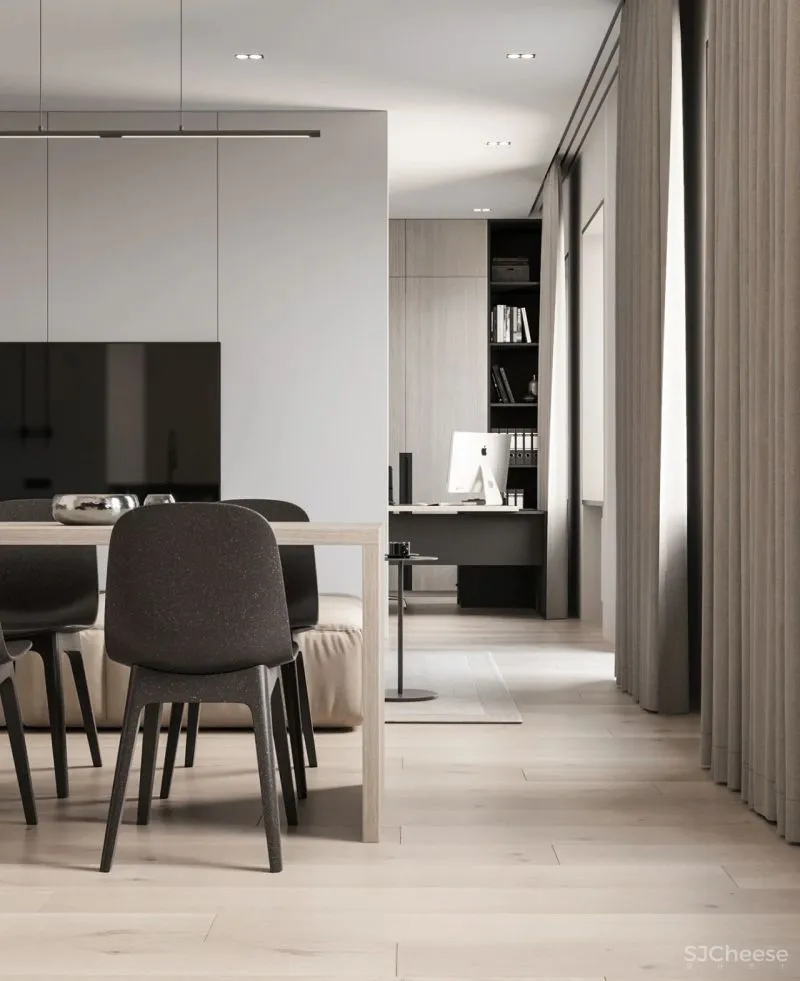 92㎡二居室，进门就是衣帽间，这样布局更实用！