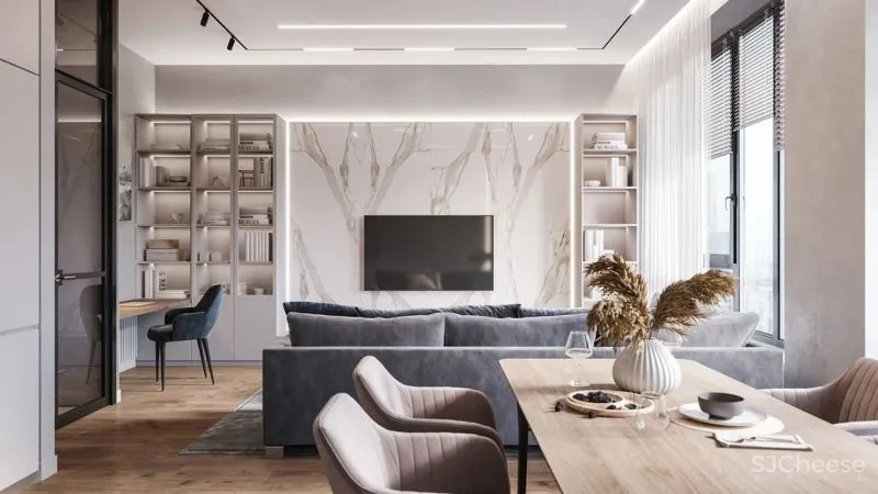 106㎡三居室，质感轻奢！