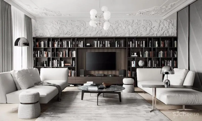 电视墙已经OUT了，现在都这么放电视！