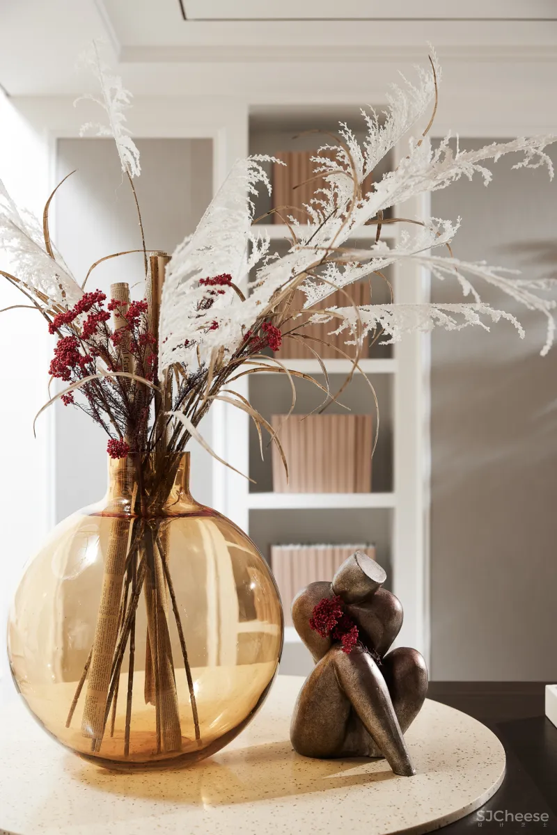 东方韵味混搭法式浪漫,羽果设计用艺术美学演绎 388㎡ 墅居