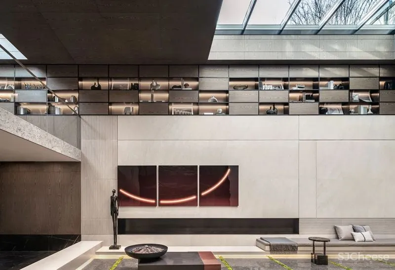 研质共设 430㎡ 气质大宅,北方和煦的下沉庭院