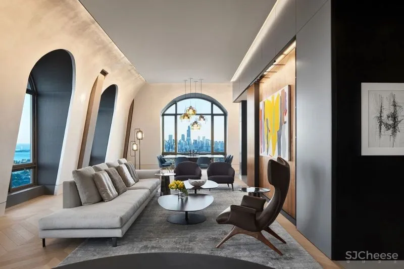 Wheeler Kearns Architects丨被艺术品包围的顶层公寓