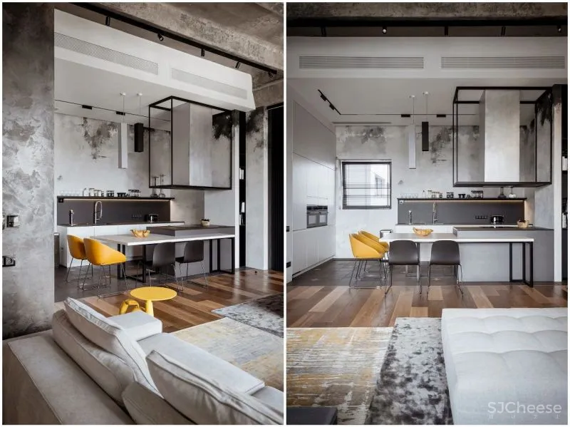 三间小公寓拼成136平大宅,时髦得不像话,人和猫都安逸!