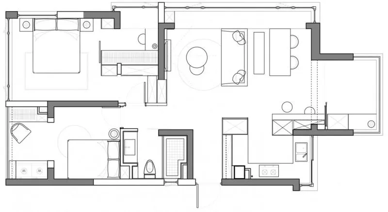现代公寓:两人两犬,生活不限定 菲拉设计