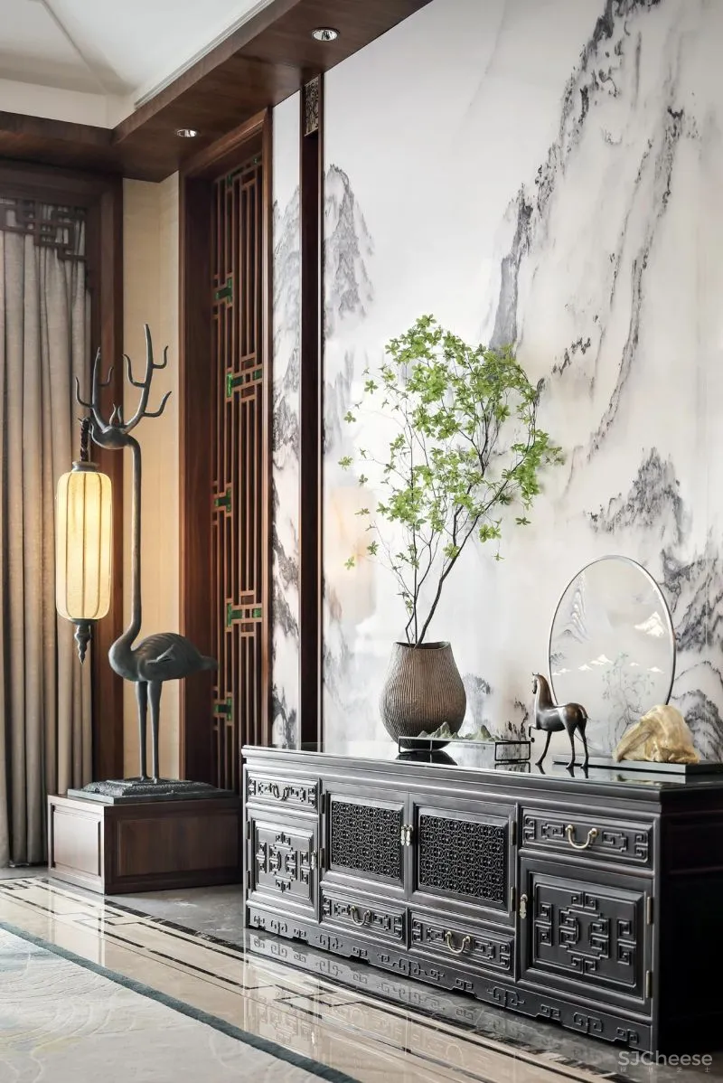 创域新作:1000㎡中式大宅,移步换景,雅韵清风!