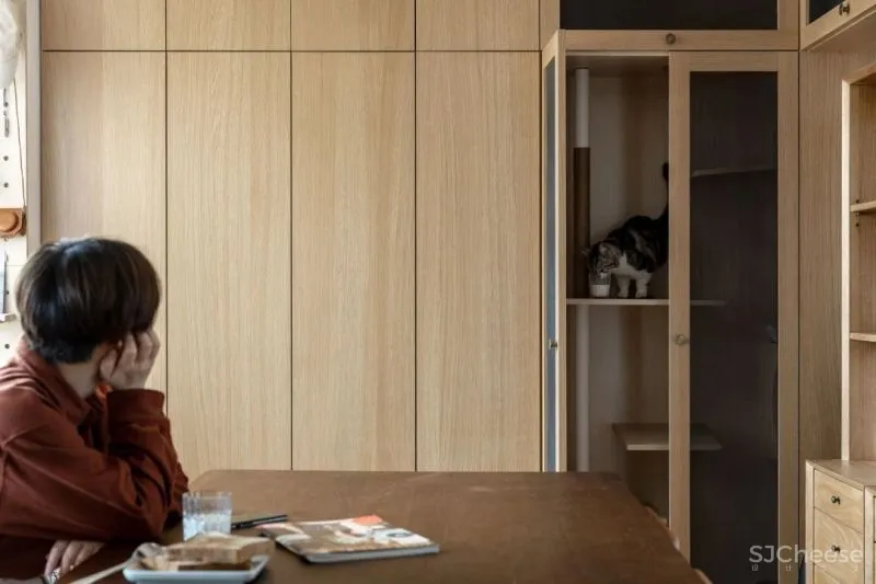 摄影师买下53㎡小公寓,原木、收纳、猫咪别墅...把“日杂风”带回家!