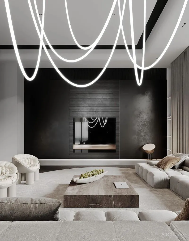 305㎡顶层公寓,用原木打造轻奢质感!